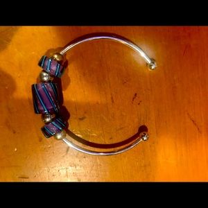 Purple & Blue Beaded Bangle